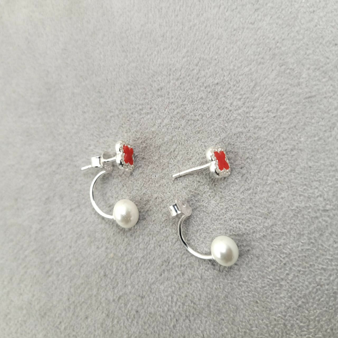 Arete Perla Plata 925