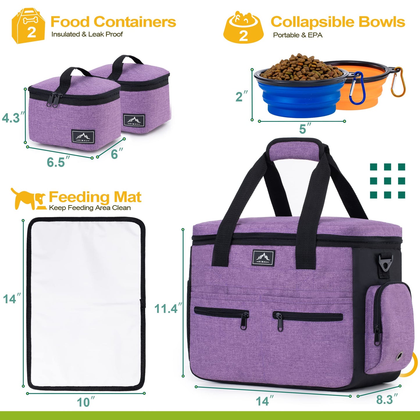 Kit de Bolsa de Viaje para Perros