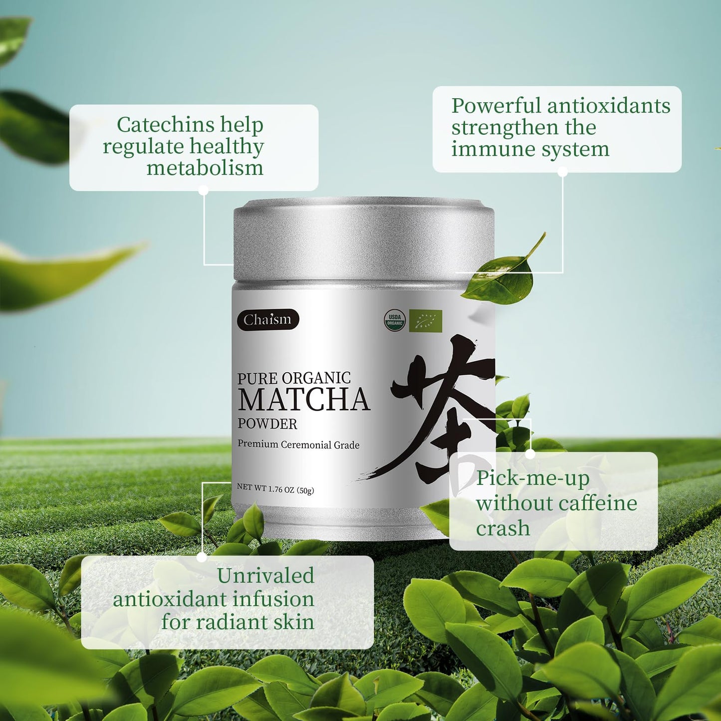 Polvo de Té Verde Matcha Grado Ceremonial Chaism