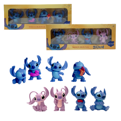 FIGURAS STITCH SET 4PCS DE COLECCION 3.5"