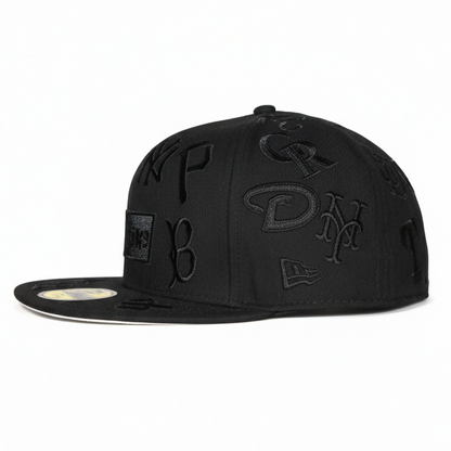 Gorra Supreme x MLB All Over 59FIFTY – Black on Black Edition