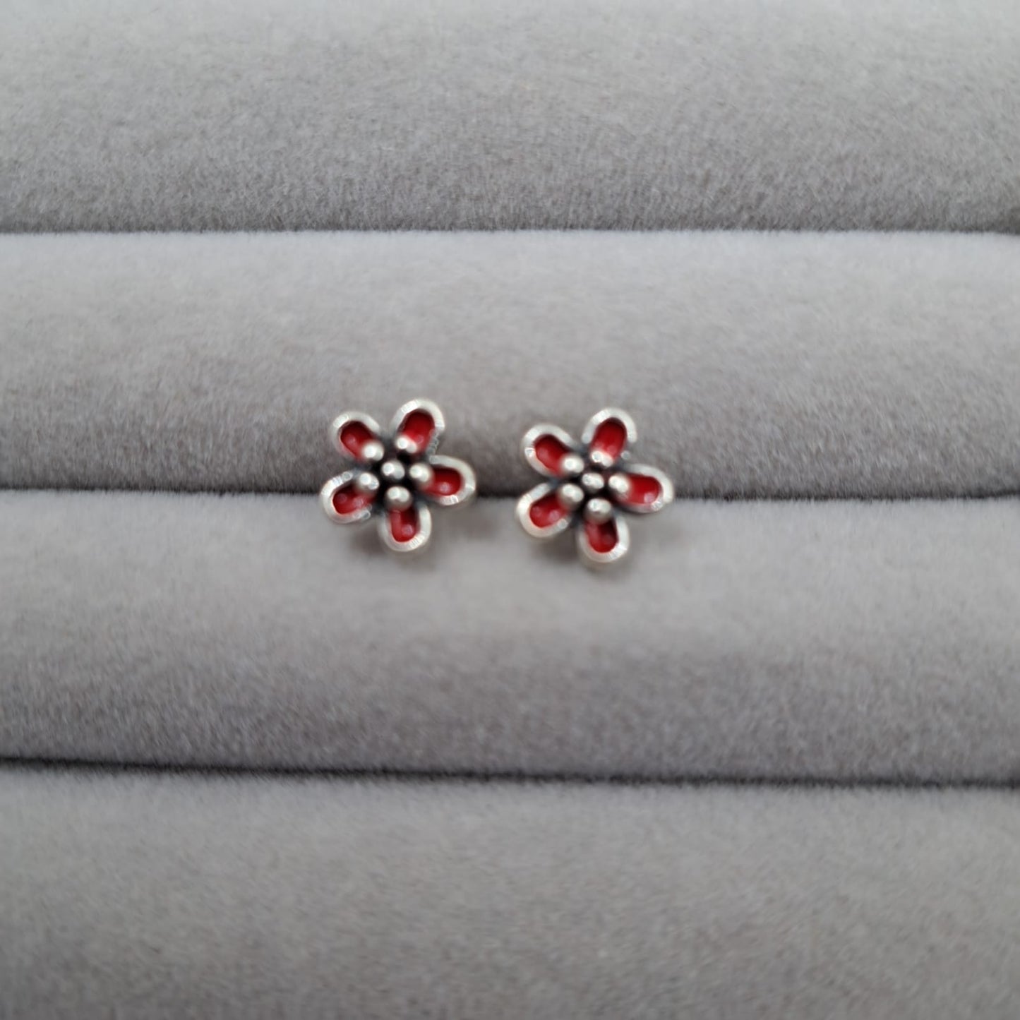 Aretes flor Ocher plata 925 aret04