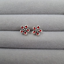 Aretes flor Ocher plata 925 aret04