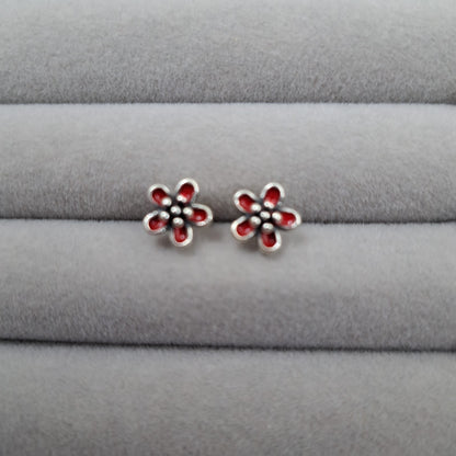 Aretes flor Ocher plata 925 aret04