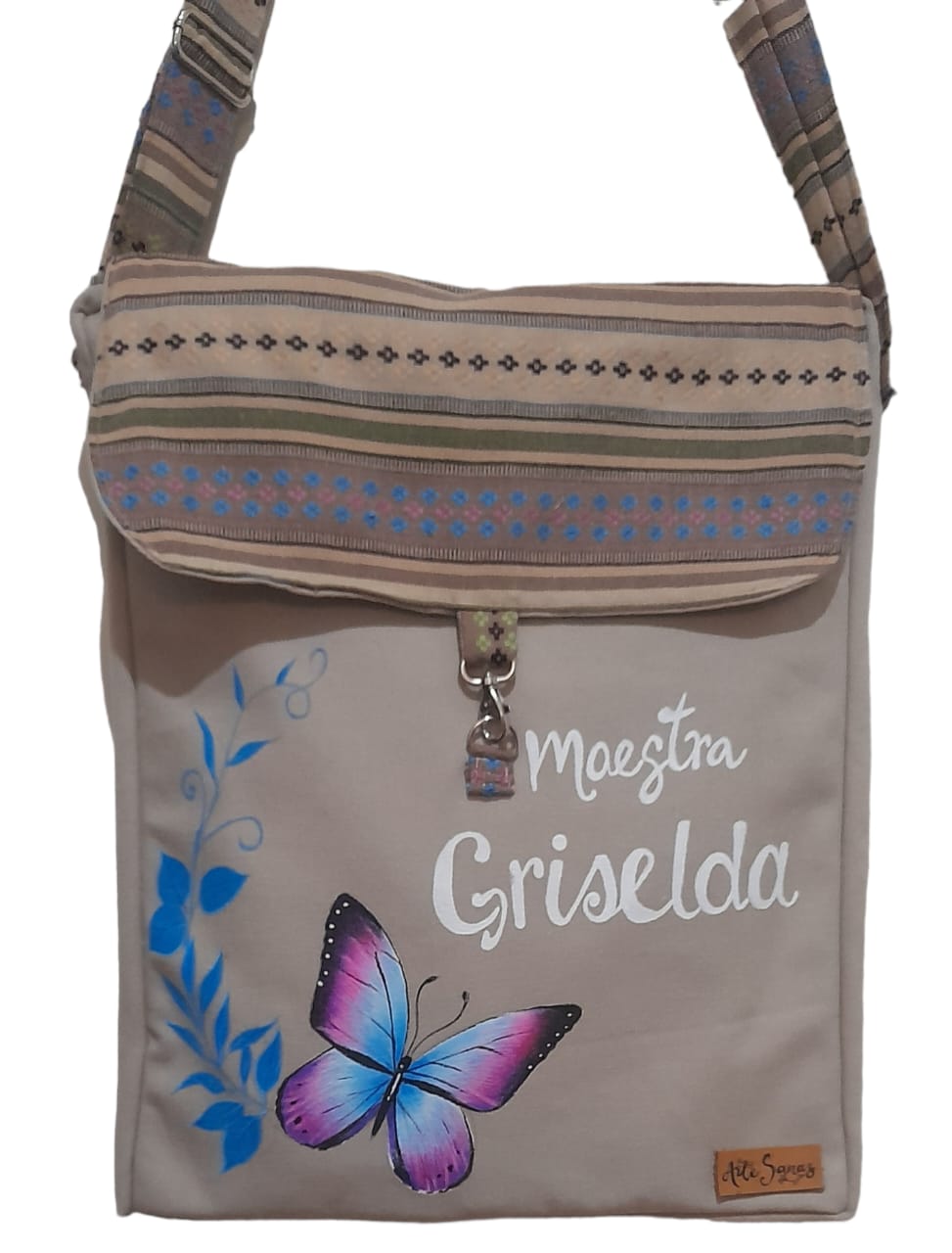 Bolso artesanal pintado a mano personalizado