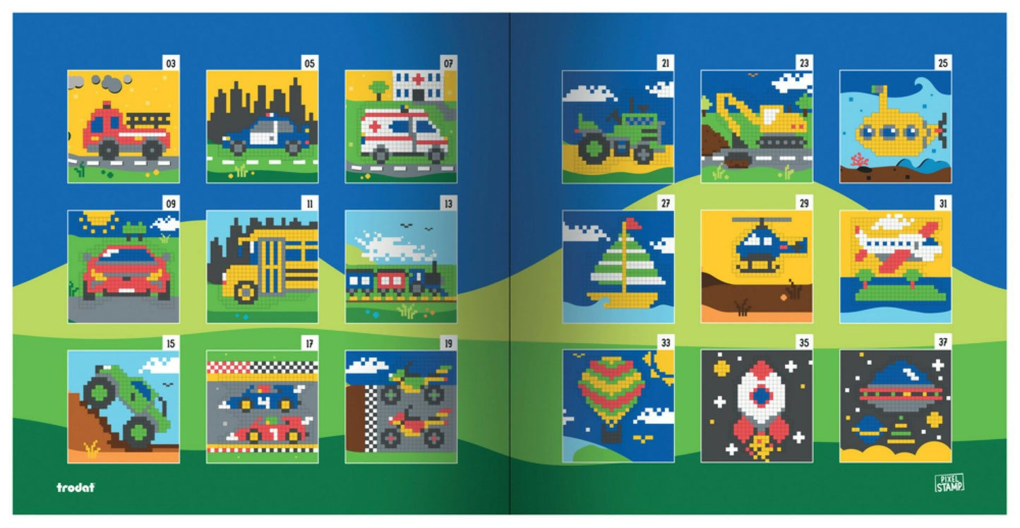 Pixel Stamp -Vehículos - MARCA TRODAT