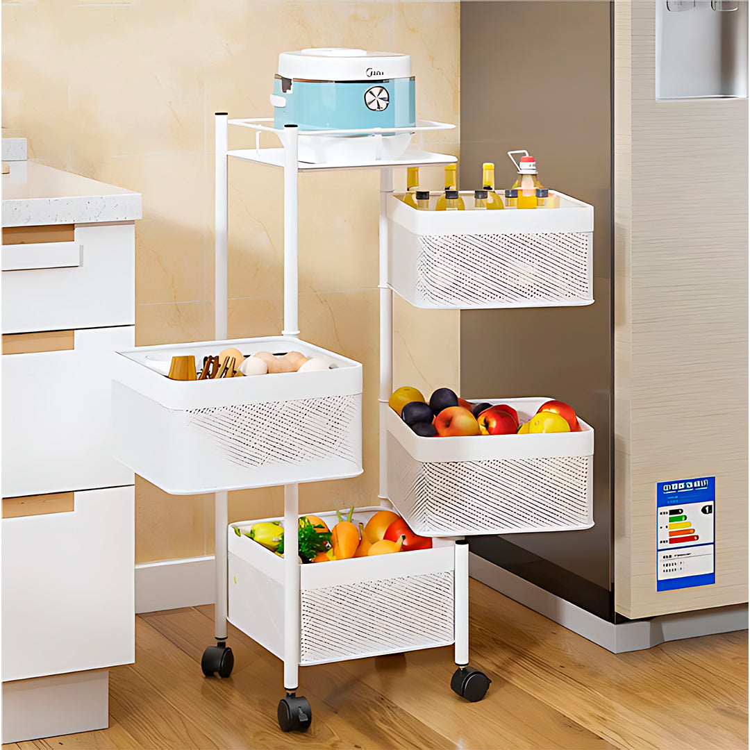 Organizador vertical metálico para cocina diseño de cubos