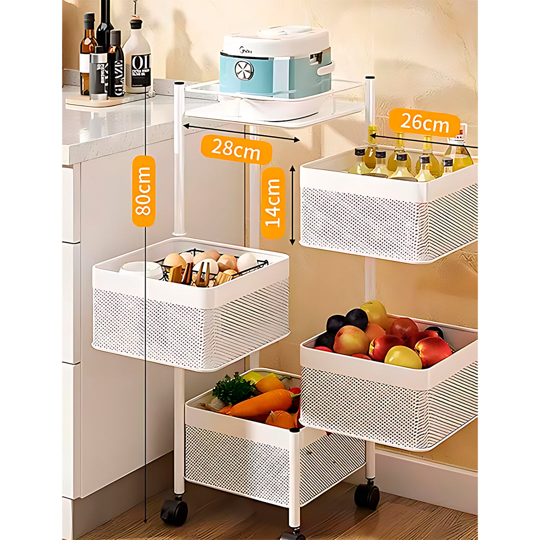 Organizador vertical metálico para cocina diseño de cubos