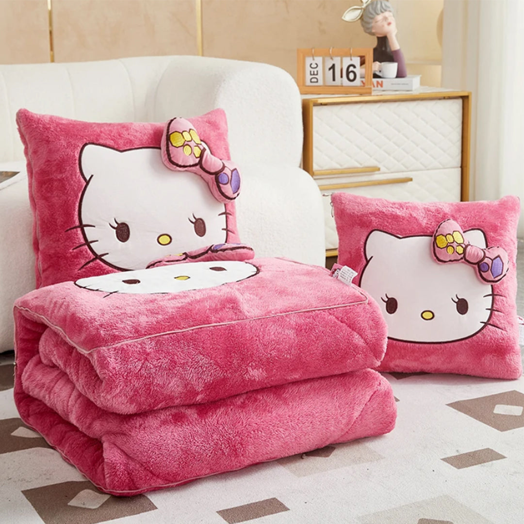 Edredón hello kitty original que se hace almohada original sanrio