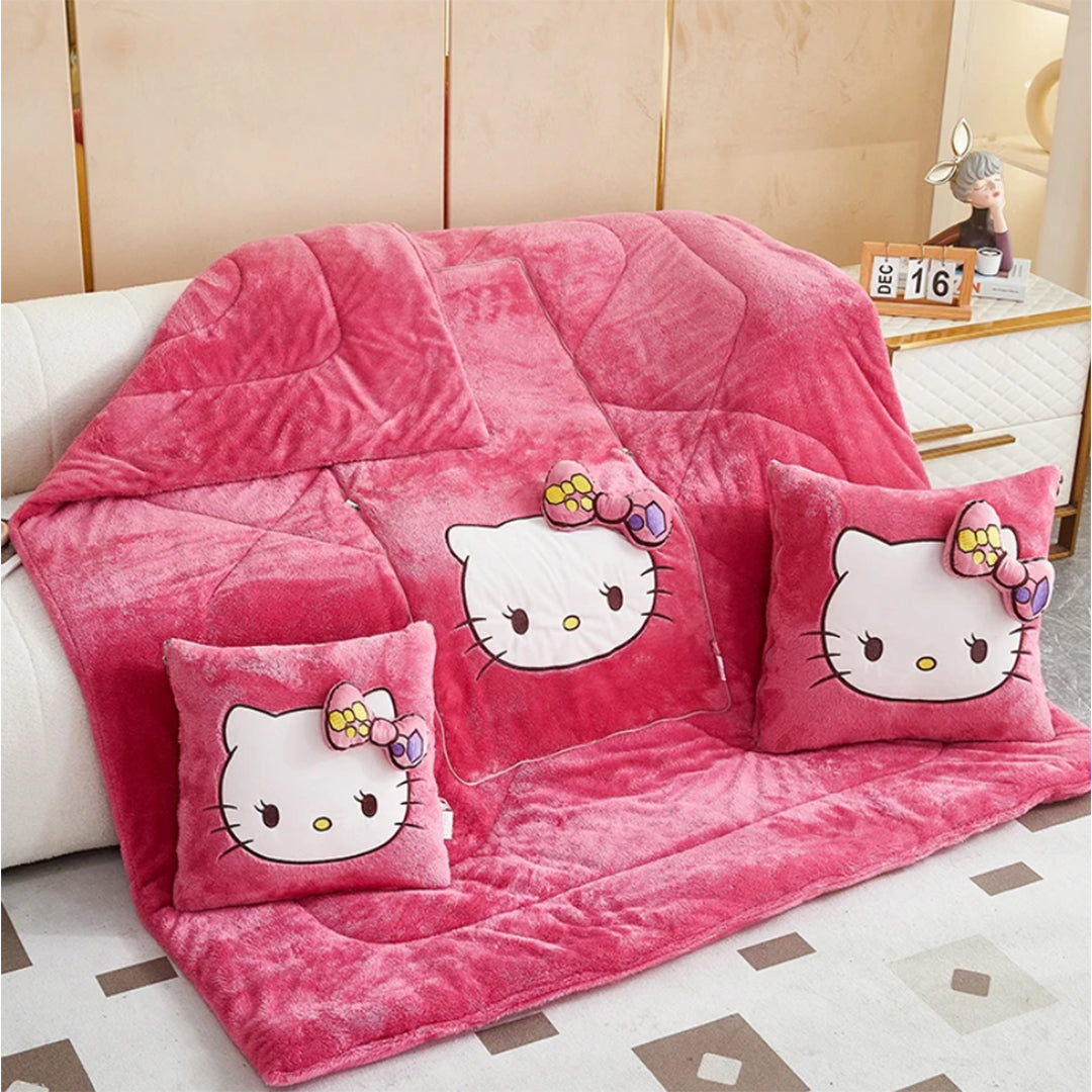 Edredón hello kitty original que se hace almohada original sanrio