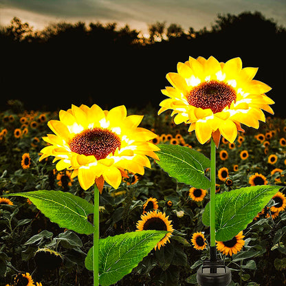 Lámpara solar decorativa para jardín - Girasol