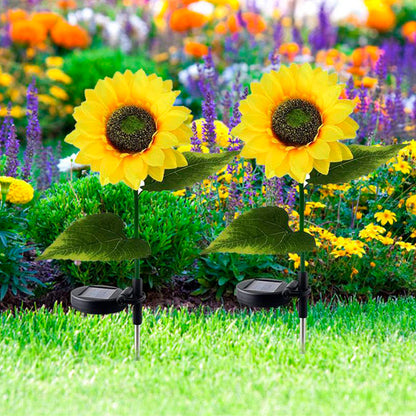 Lámpara solar decorativa para jardín - Girasol