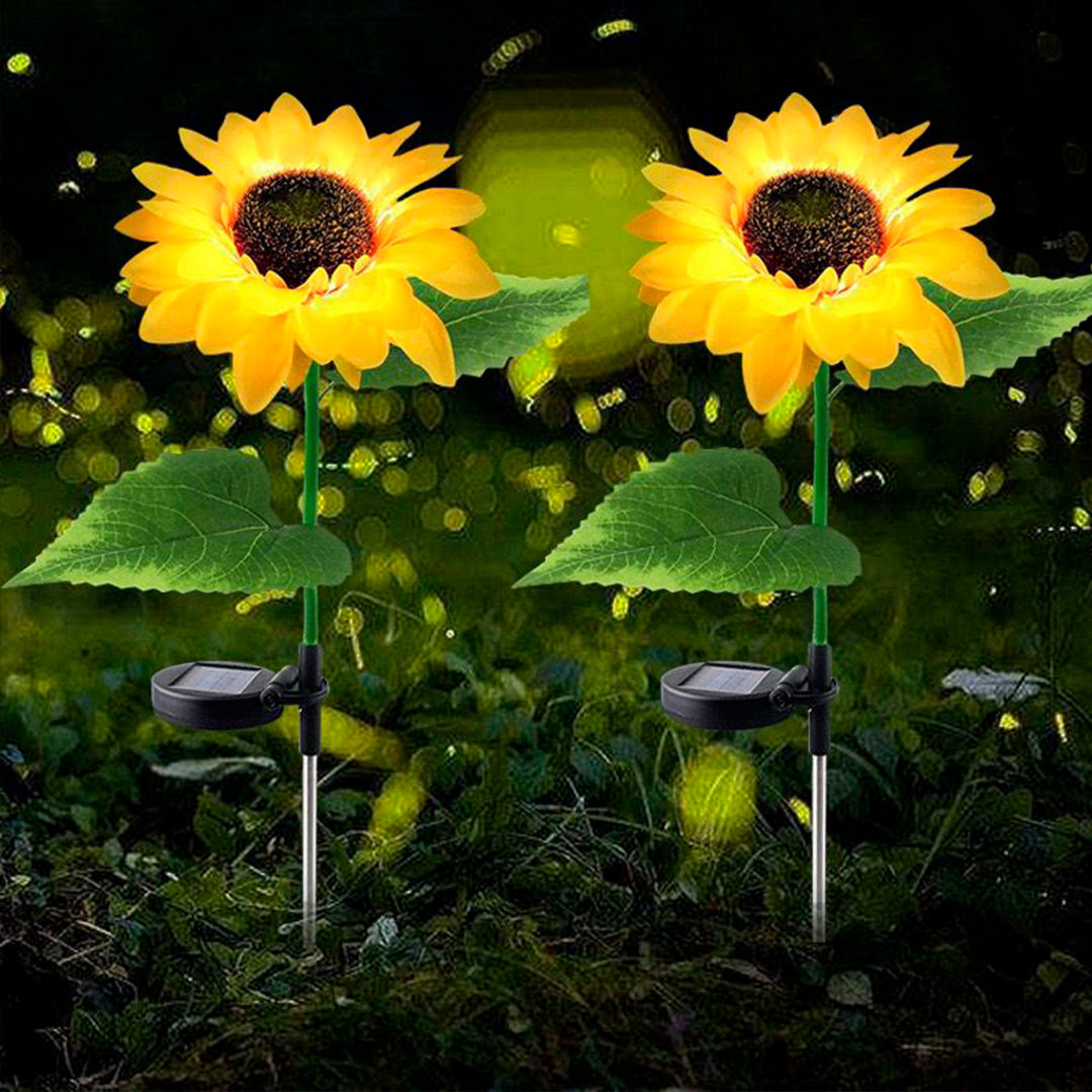 Lámpara solar decorativa para jardín - Girasol