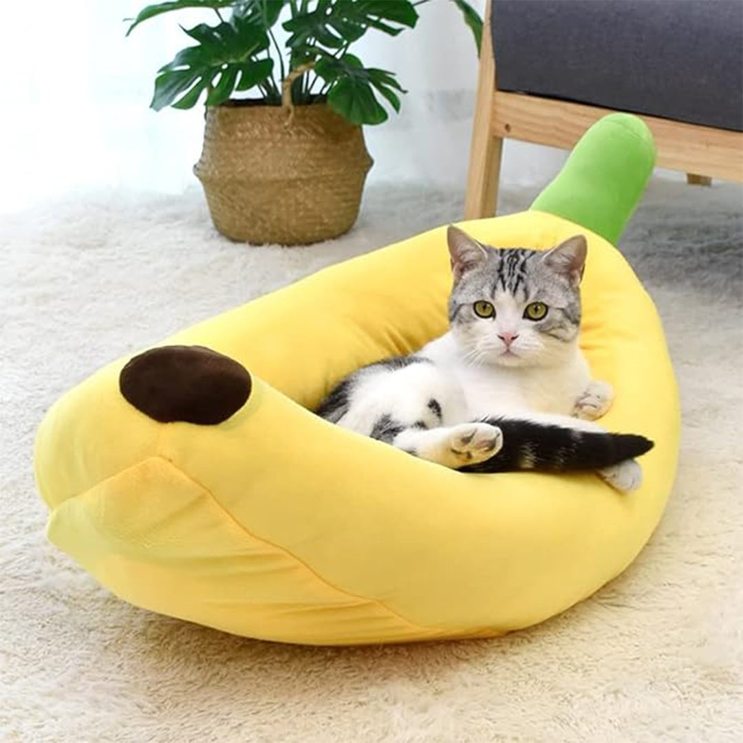 Cama para mascota en forma de banana mide 80 x 18 cm