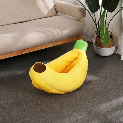 Cama para mascota en forma de banana mide 80 x 18 cm