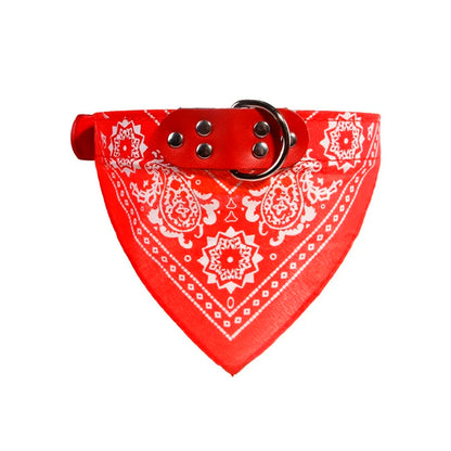 Collar de mascotas de pañoleta - Unitalla roja