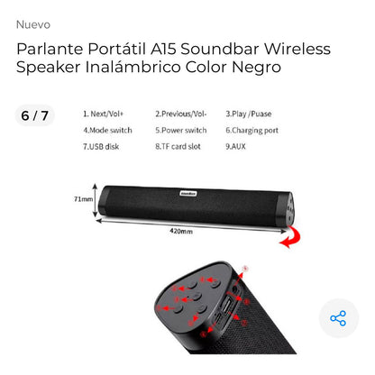 Barra de sonido bluetooth