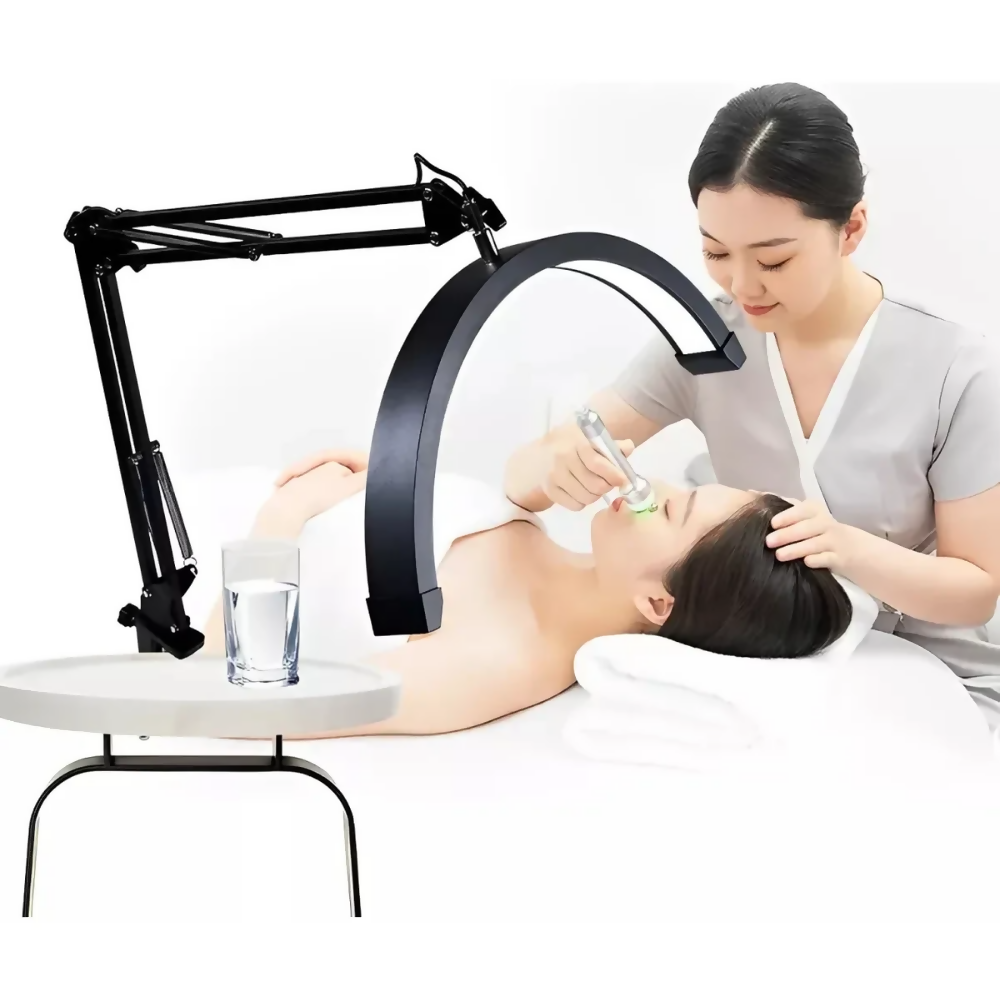 Lámpara LED media luna profesional con brazo articulado