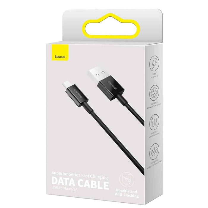 Baseus Superior Series Fast Charging Data Cable USB to Micro 2A 2m Black