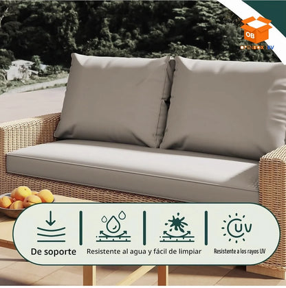 SET DE COJINES PARA SOFÁ EXTERIOR BEIGE