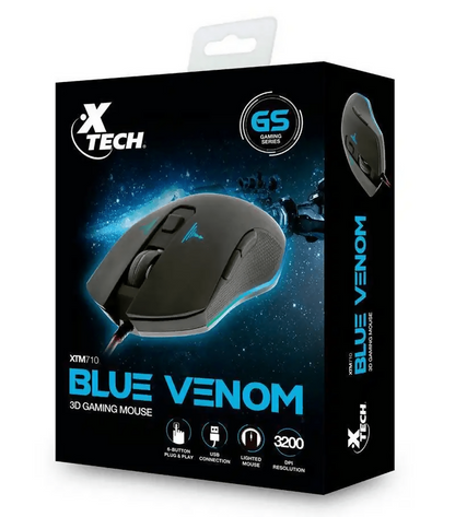 Mouse Gaming Xtm-710 Azul Venom Xtech