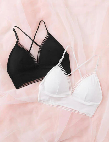 2 pack cross bra blanco y negro