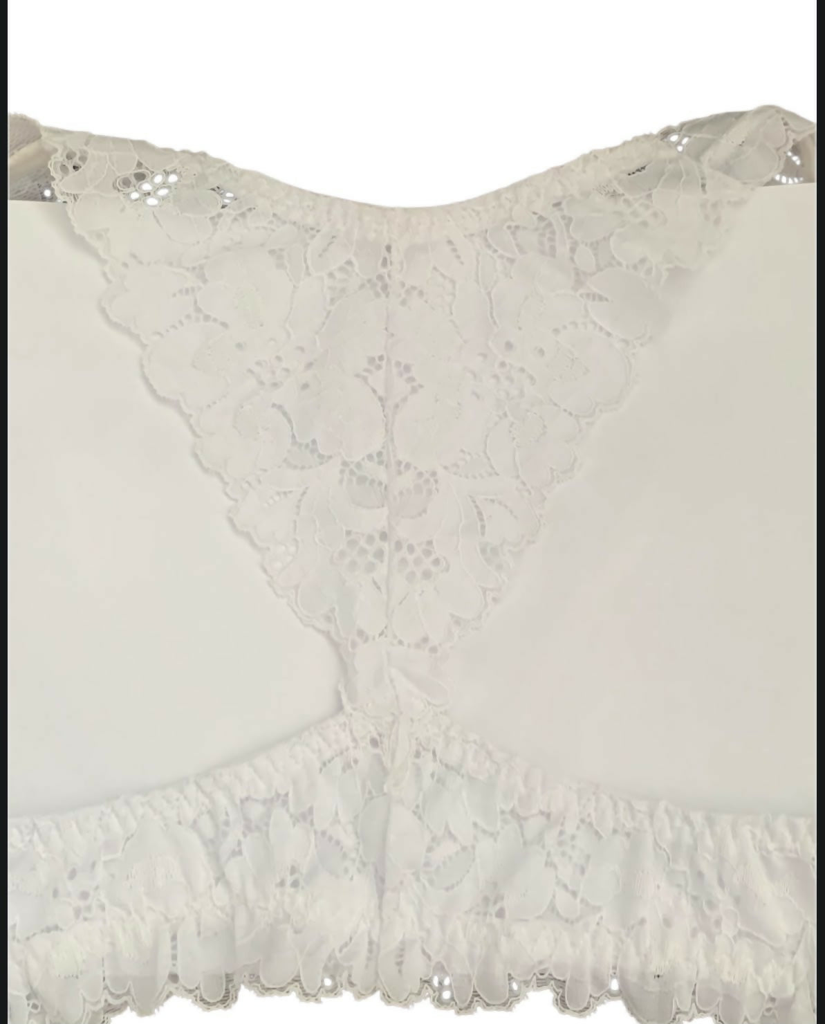 Bralette de encaje blanco Talla M