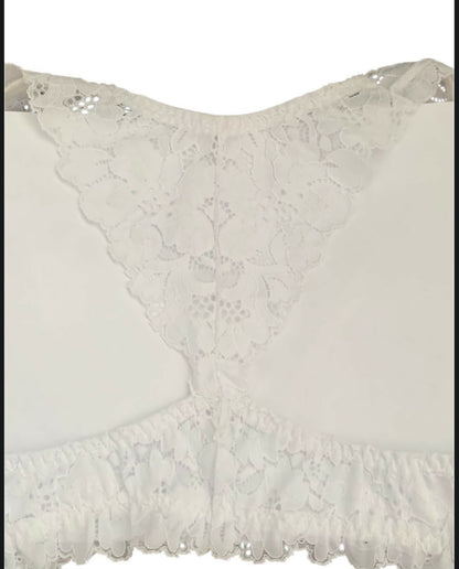 Bralette de encaje blanco Talla M