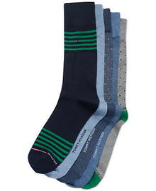 Tommy Hilfiger Calcetín Surtido para Hombre - Pack de 5 (Azul Marino Clásico O/S)