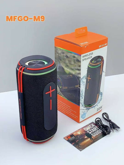 Bocina Bluetooth Portátil MFGO-M9 20W | Bluetooth 5.3 | Outdoor | Resistente a Salpicaduras IPX6 |