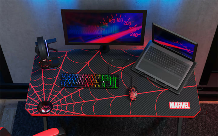 Marvel Spider-Man Gaming desk red/black