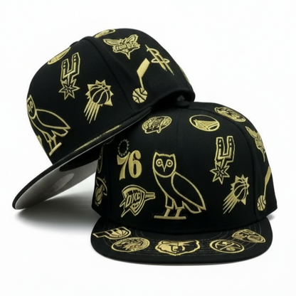 Gorra OVO x NBA All‑Over Icon Gold 59FIFTY