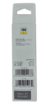 Tinta Canon PIXMA 190Y