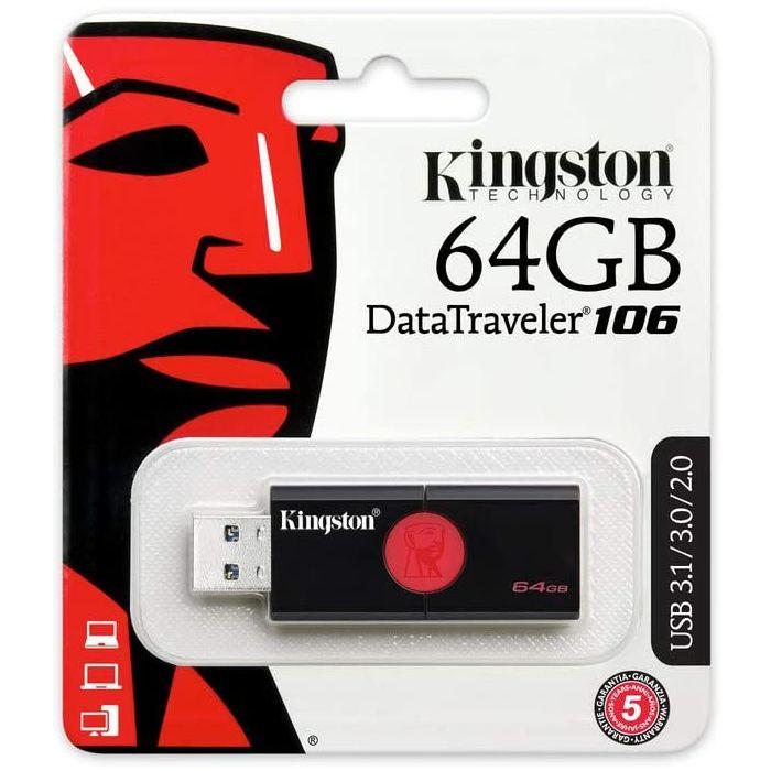 Memoria Kingston Data Traveler 106 De 64gb USB 3.0