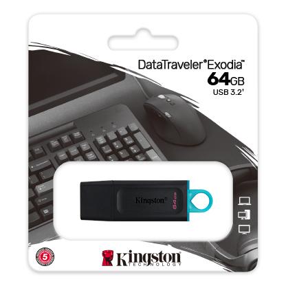 Memoria USB De 64gb 3.2 Data Traveler Exodia Kingston
