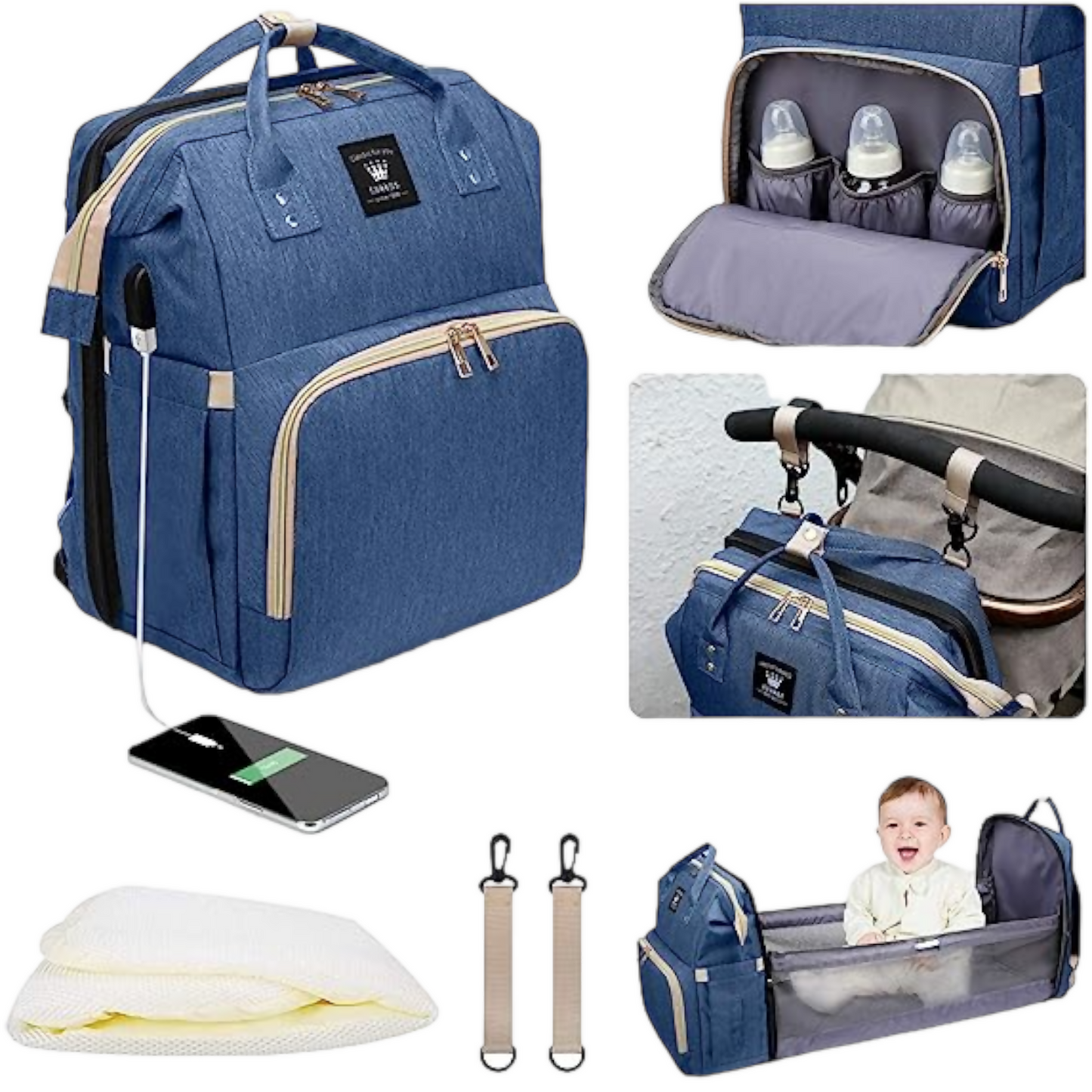 Bolsón Pañalera 3 en 1