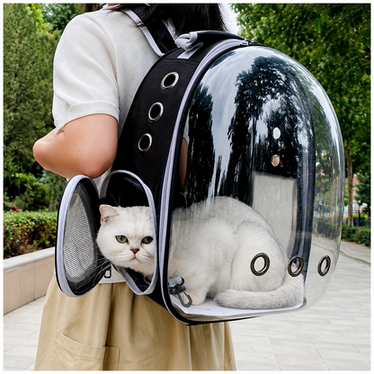 Transportador de mascotas tipo mochila
