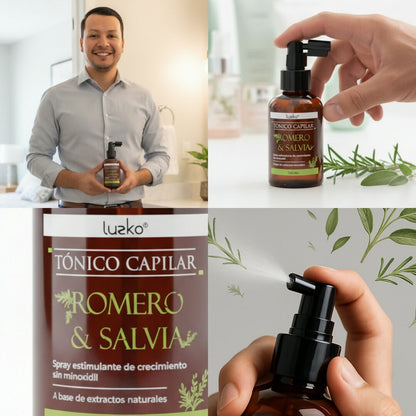 Tónico Capilar de Romero y Salvia - LUZCO 130 ml