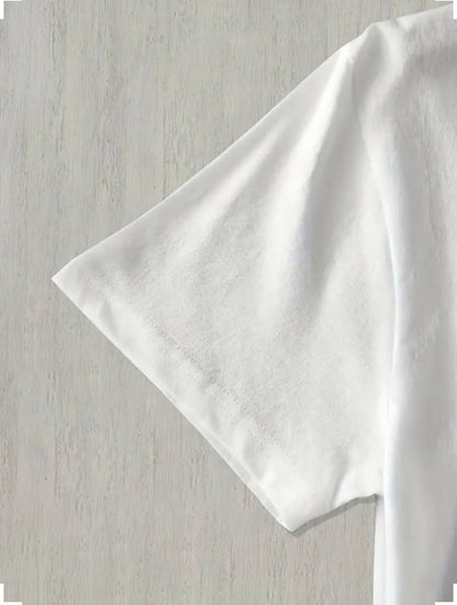 Blusa blanca de manga corta talla S