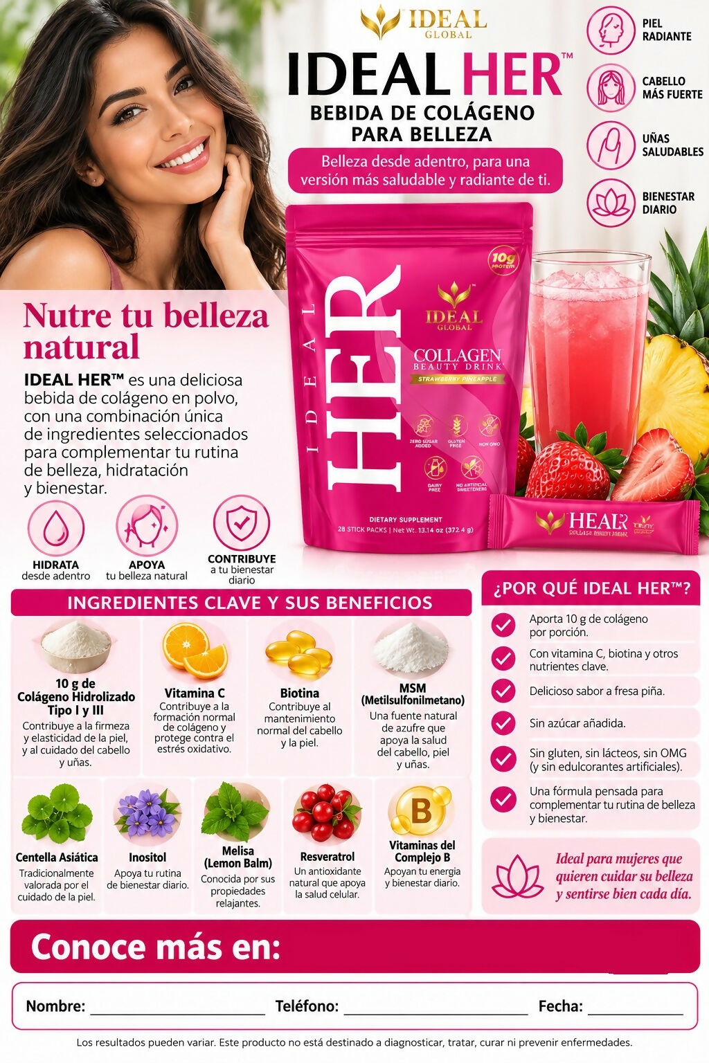 IDEAL HER SUPLEMENTO DE COLAGENO + RESVERATROL