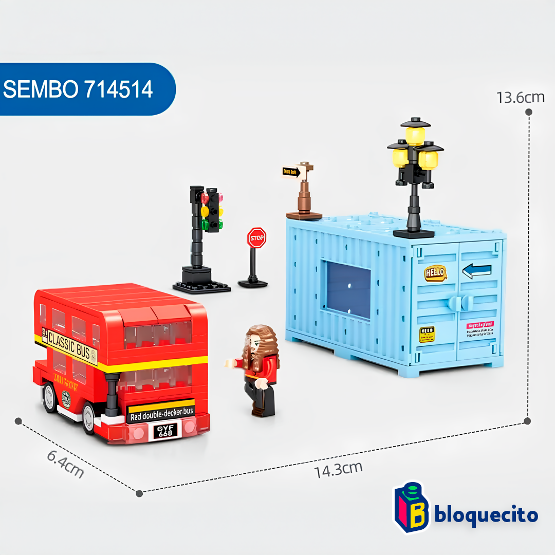Sembo Block Bus SEMBO | LONDON Double Decker Bus rojo 714514 – AeroMall - Centro ...