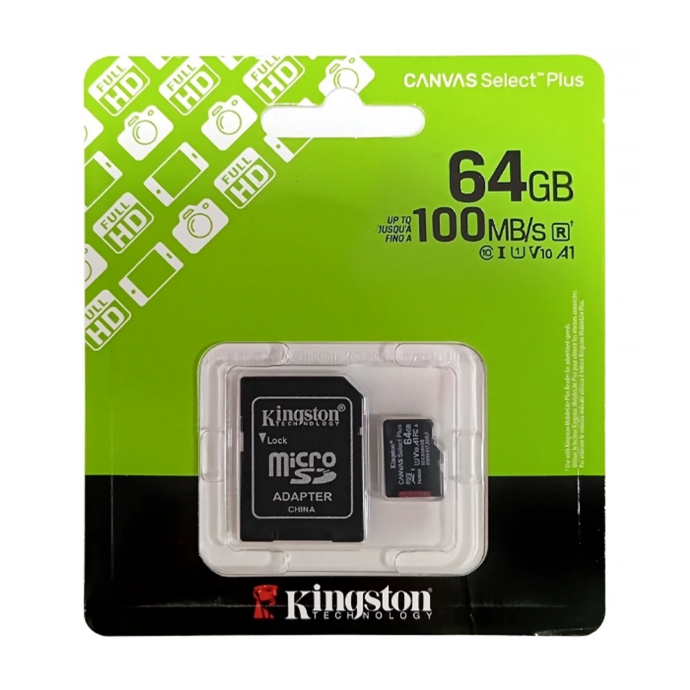 Memoria microsd 64GB kingston canvas select plus