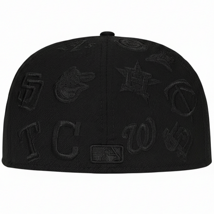 Gorra Supreme x MLB All Over 59FIFTY – Black on Black Edition