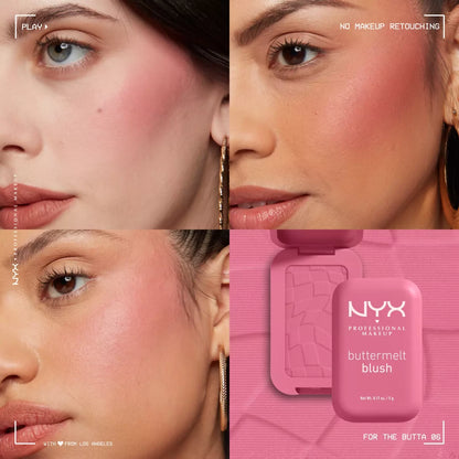 Rubor en Polvo NYX Buttermelt Powder Blush - Alta Pigmentación