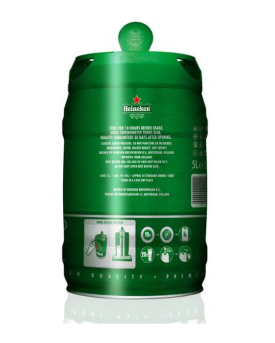 Heineken Cerveza Importada de Barril 5 L
