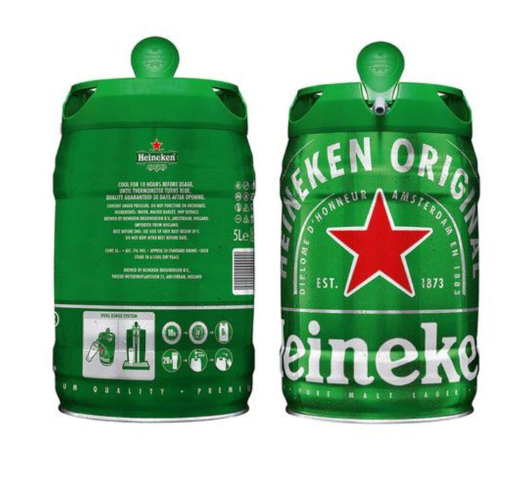 Heineken Cerveza Importada de Barril 5 L