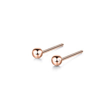 Aretes redondos de acero inoxidable golden rose 3 mm.