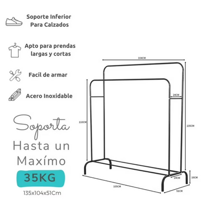 Perchero de doble barra 35KG