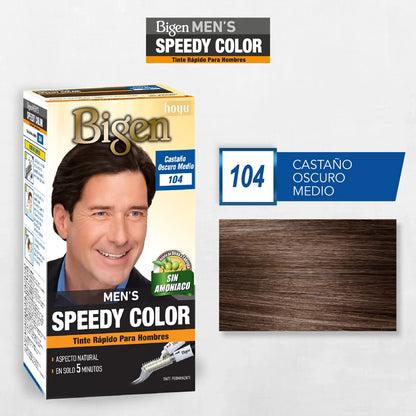 Tinte Men´s Speedy Color No.104 - Castaño Oscuro Medio (BIGEN)