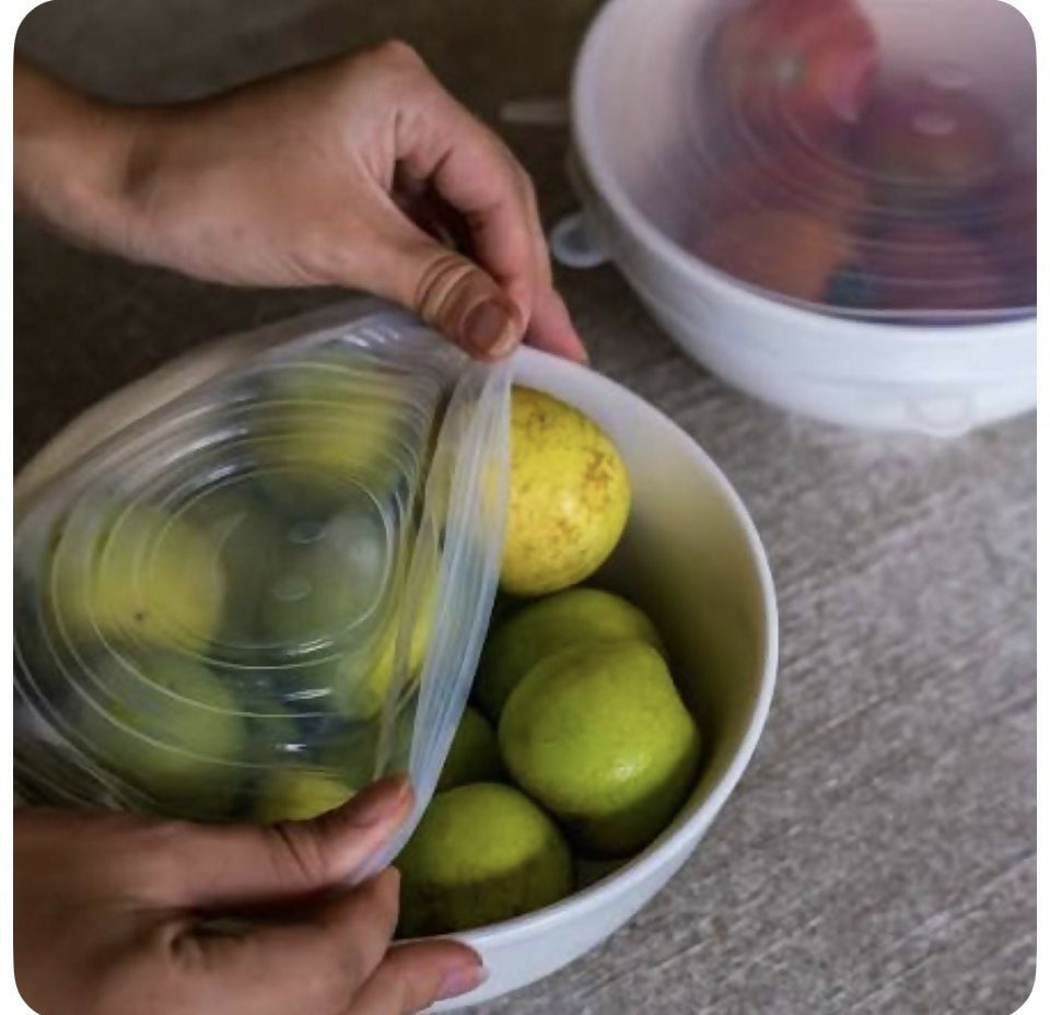 Tapaderas de Silicona para frutas Juego de 6.